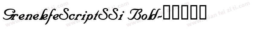 GrenelefeScriptSSi Bold字体转换